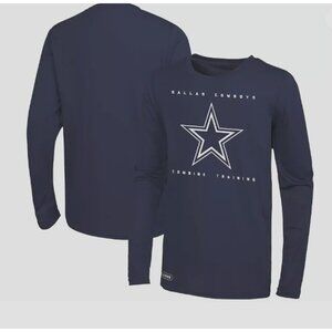 Dallas Cowboys Side Drill Medium Long Sleeve T-Shirt - Navy GR29